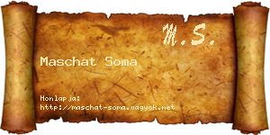 Maschat Soma névjegykártya